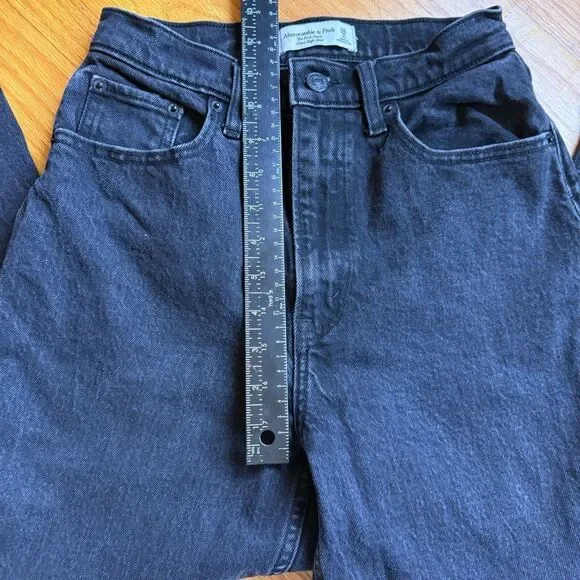 SZ 26 2L Abercrombie & Fitch Black Denim Women Jeans - Picture 3 of 10